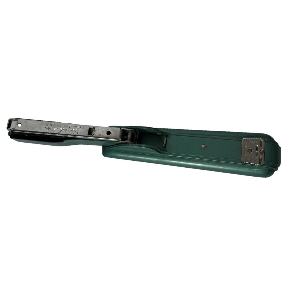 Vintage Swingline #27 Stapler Teal Green USA Art Deco Retro Works MCM - Picture 4 of 5